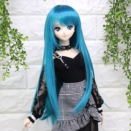 DOLLCE Natural Long wig in Pale Turquoise