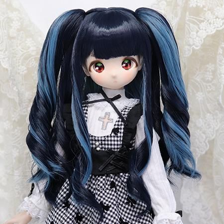 DOLLCE Half Twin wig in Iron Navy × Indigo