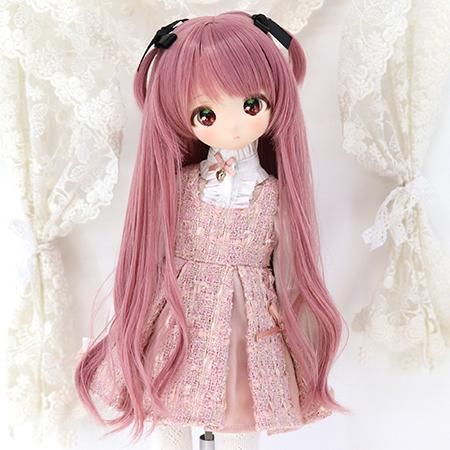 DOLLCE Fluffy Twin wig in Pale Plum Pink