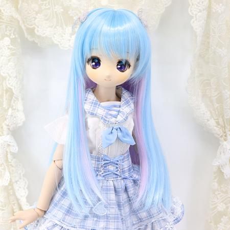 DOLLCE Reve Style wig in Sky Blue × 紫