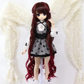 DOLLCE Enruban Style wig in Dark Brown × Scarlet