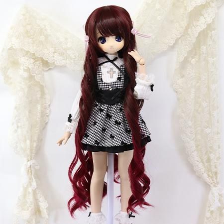 DOLLCE Enruban Style wig in Dark Brown × Scarlet