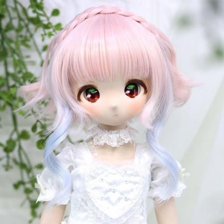 DOLLCE Aqua Frill wig in Pale Sakura Pink × Pale Violet
