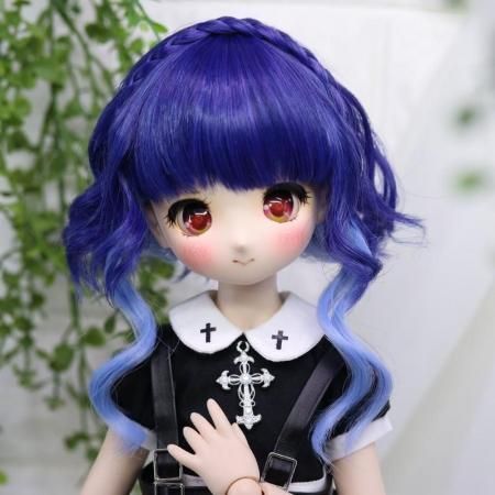 DOLLCE Aqua Frill wig in Deep Lapis Blue × Pale Blue
