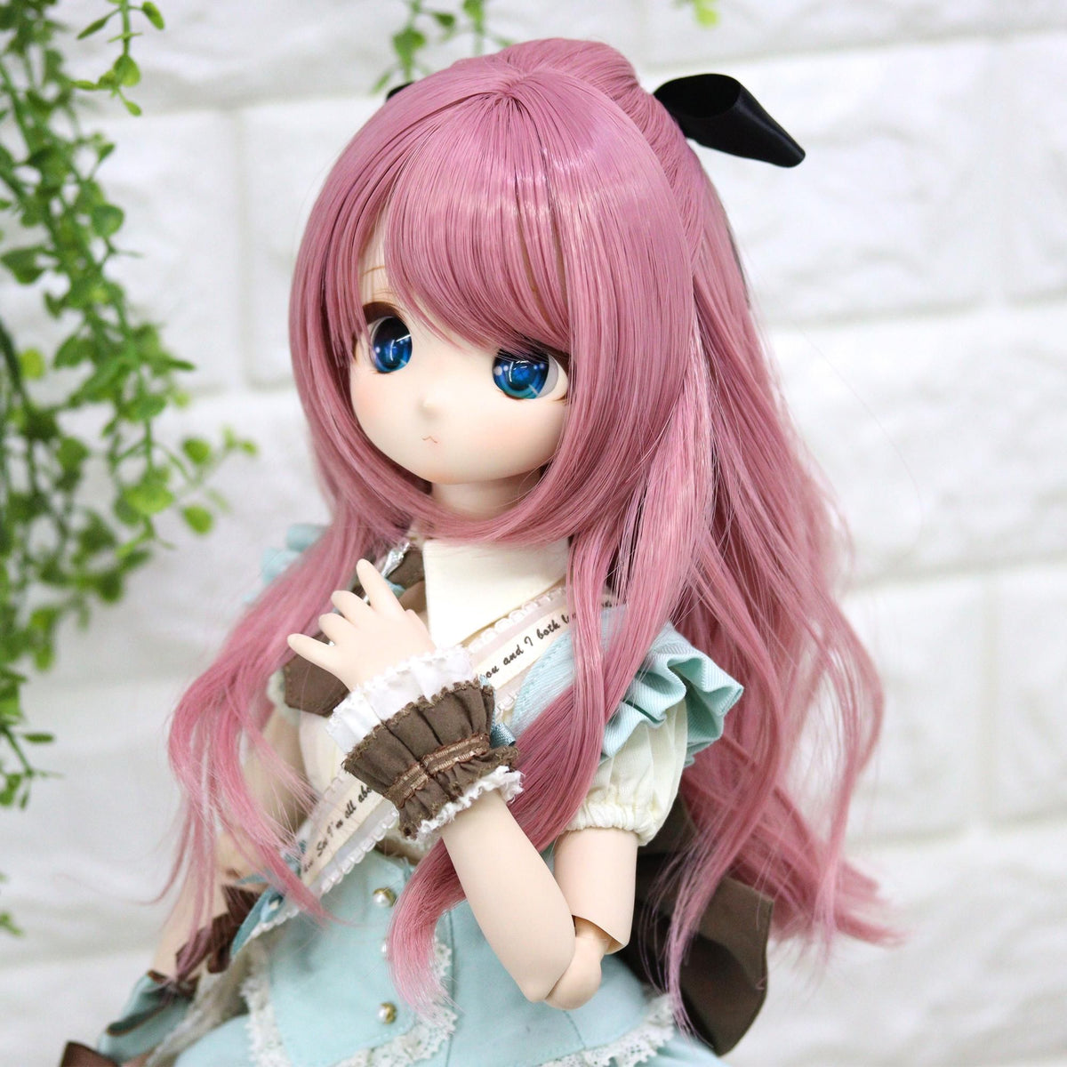 DOLLCE Half Up wig in Pale Plum Pink