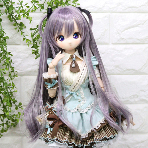 DOLLCE Fluffy Twin wig in Deep Purple